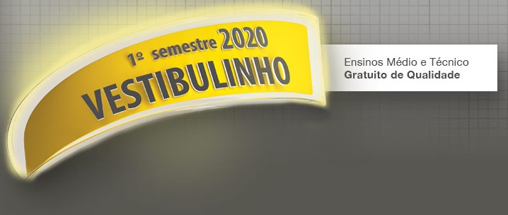 Imagem da página Vestibulinho 1º Sem/2020: redução da taxa de inscrição