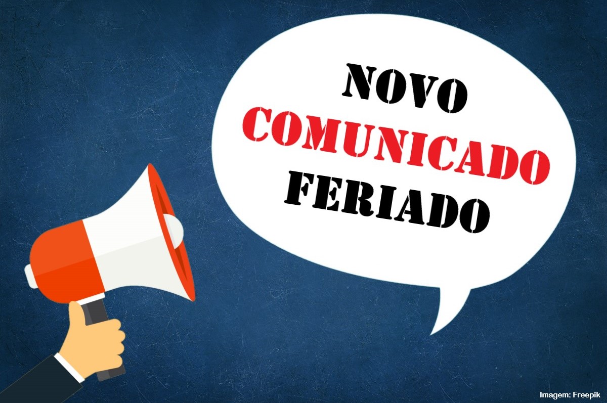 Imagem da página Novo Comunicado Feriado