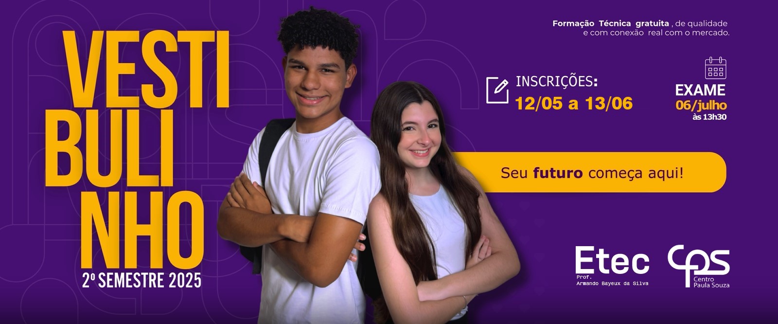 Imagem da página Vestibulinho 2º semestre de 2025: Inscrições Abertas!