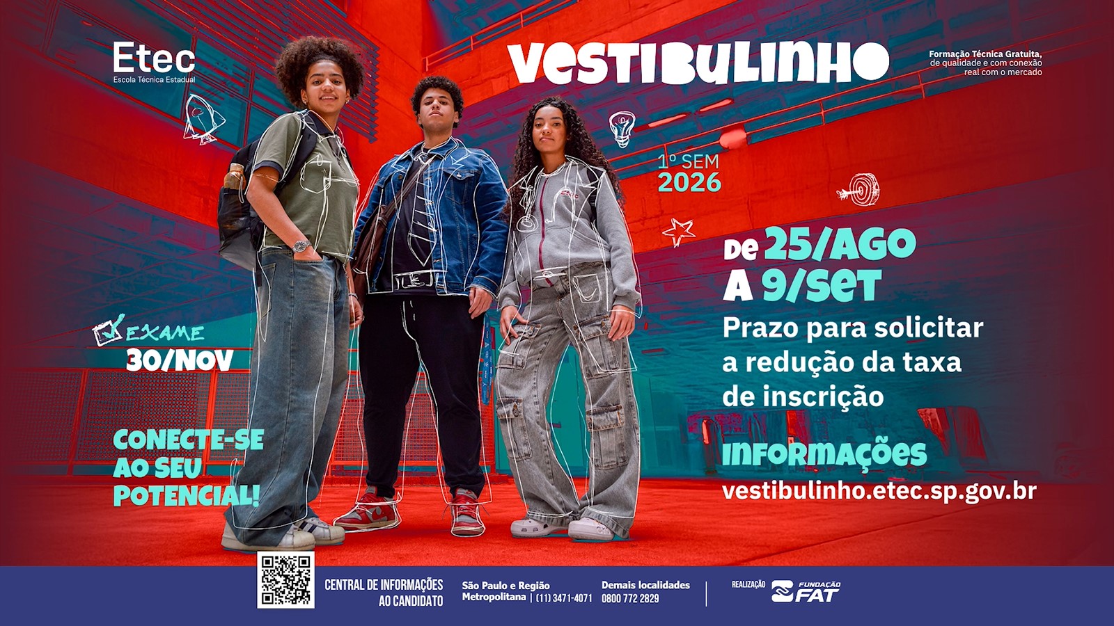 Imagem da página Vestibulinho 1º semestre de 2026: Redução da Taxa de Inscrição